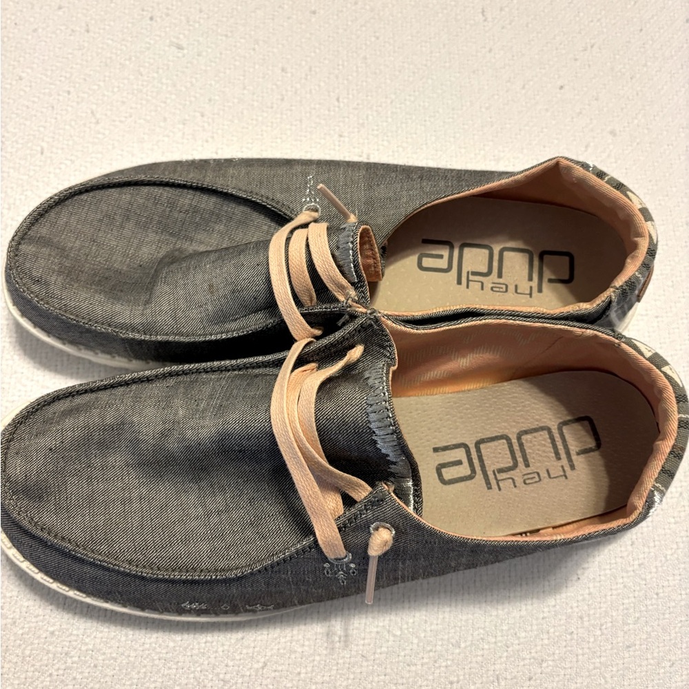 Gray women's Hey Dude wendy boho slip on shoe in size 10